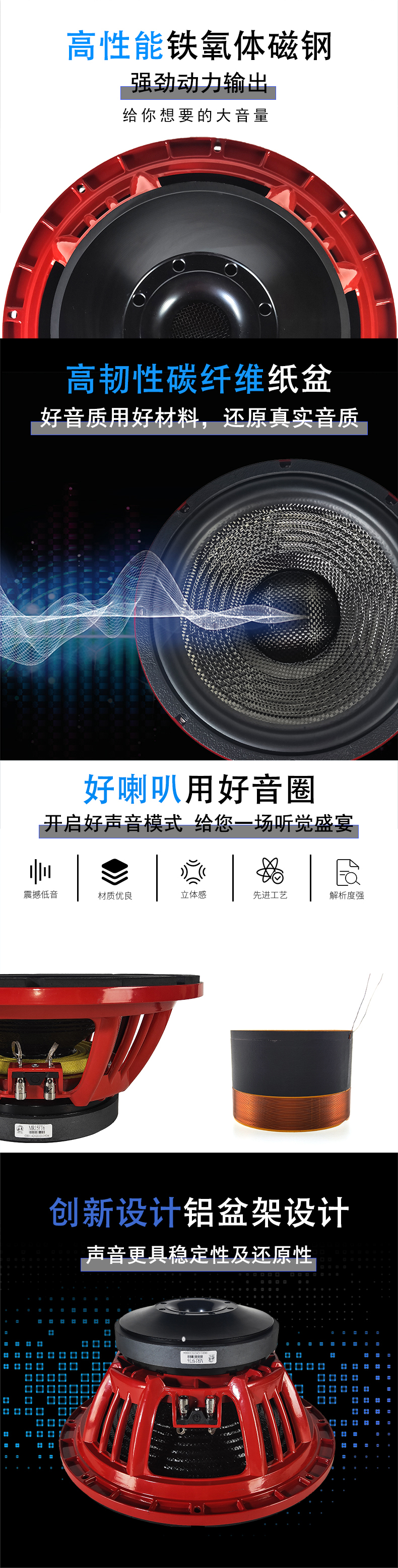 15寸低音揚聲器