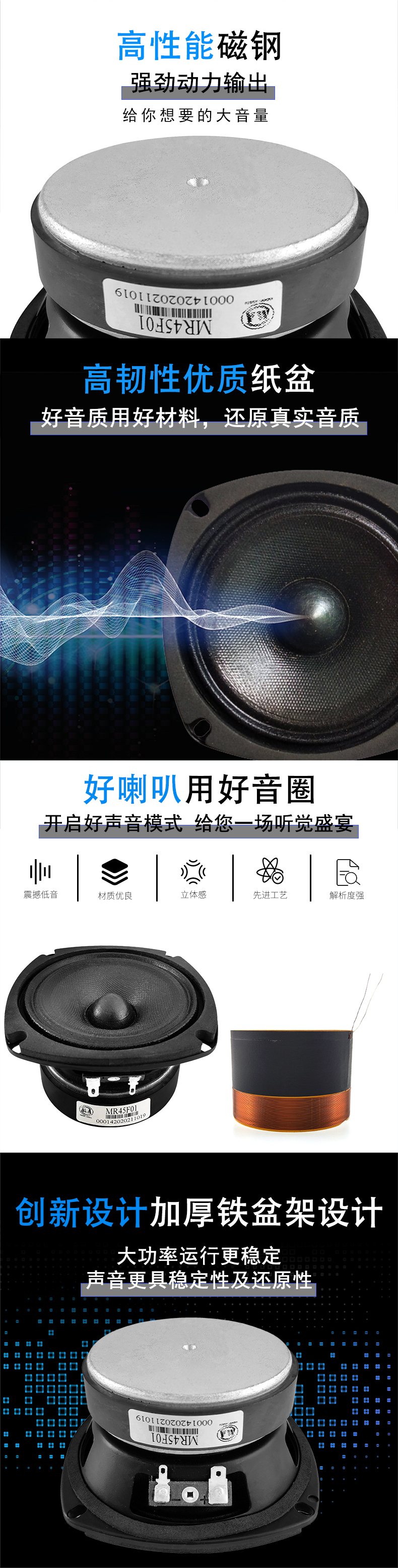 4.5寸全頻喇叭