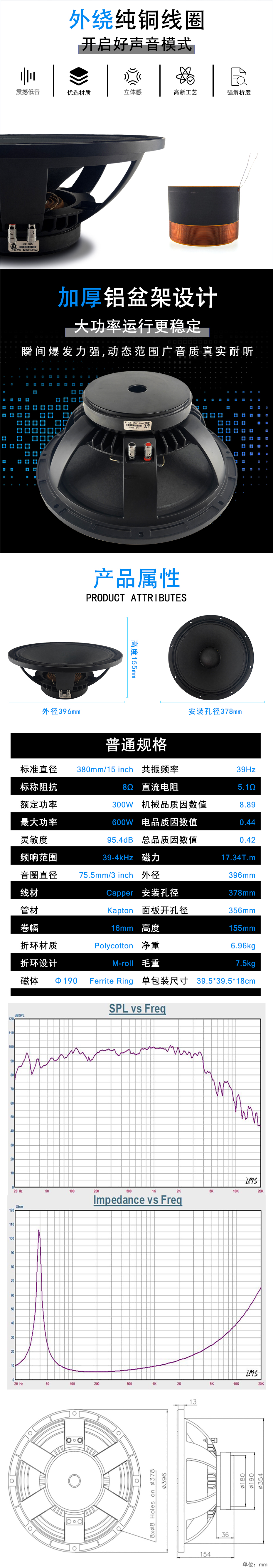 MR15H92A會議同軸音（yīn）箱喇叭詳情圖
